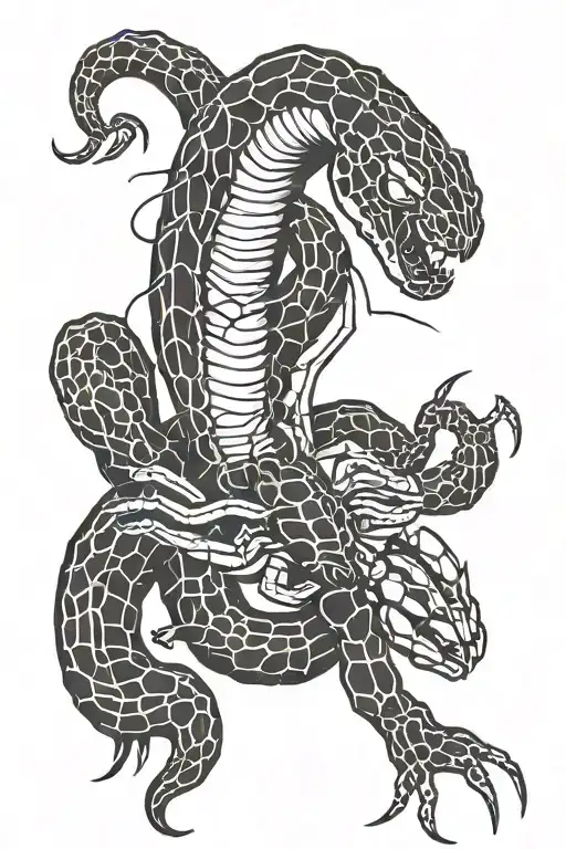 spider, snake, scorpion sleeve inspired tattoo design idea
