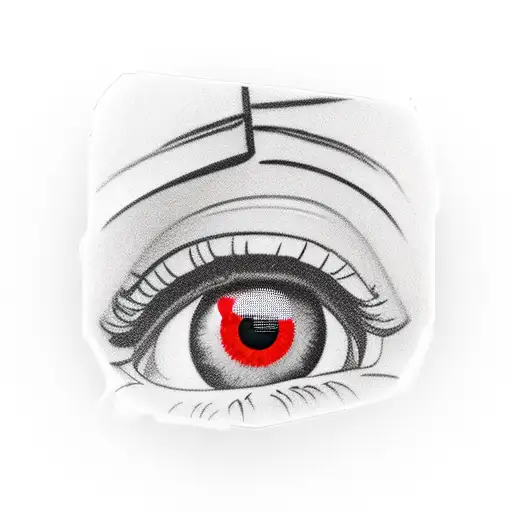 3/4 view camera with eye tattoo design idea