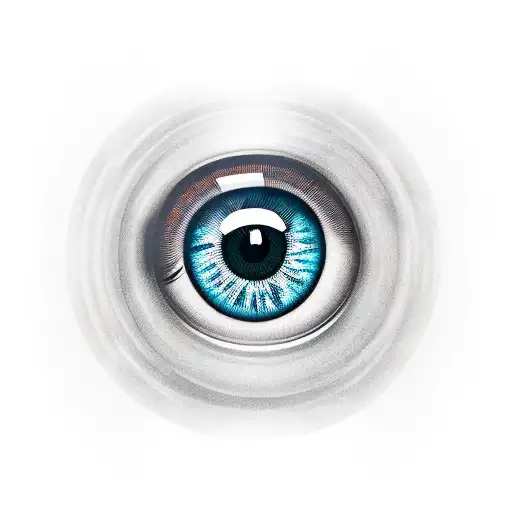 3/4 view camera with eye tattoo design idea