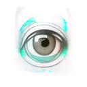 3/4 view camera with eye tattoo design idea