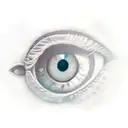 3/4 view camera with eye tattoo design idea