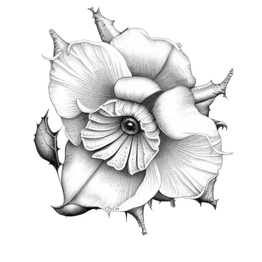 narcissus holly and poppy tattoo tattoo design idea