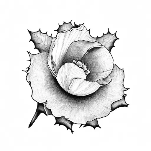 narcissus holly and poppy tattoo tattoo design idea