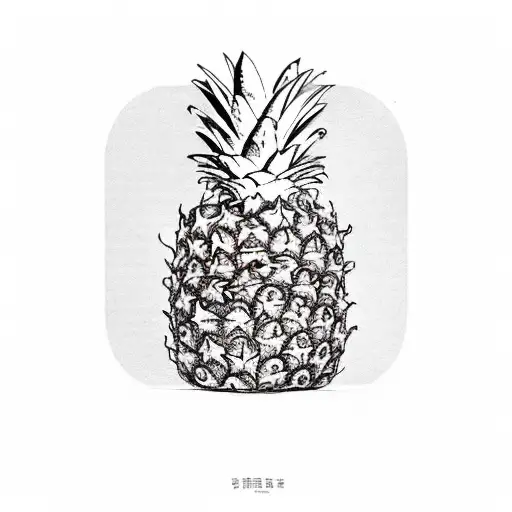 Pineapple tattoo design idea