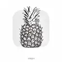 Pineapple tattoo design idea
