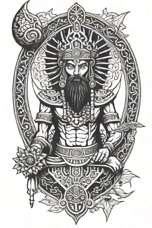 annunaki god tattoo design idea
