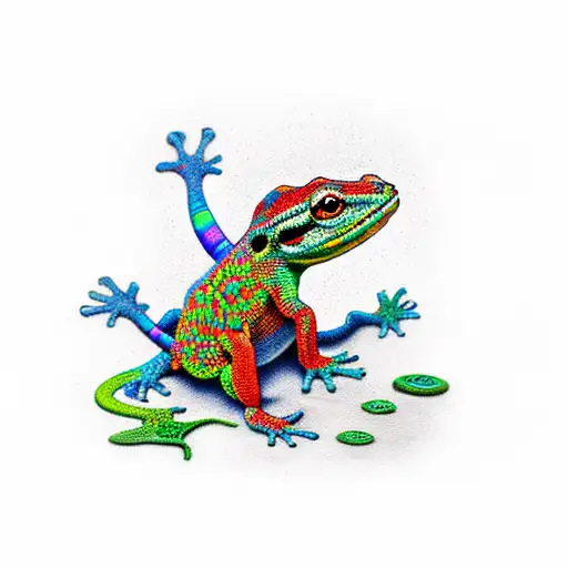Arcade Carpet Gecko tattoo design idea