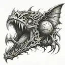 realistic horror tattoo design idea