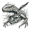 realistic horror tattoo design idea