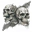 realistic horror tattoo design idea