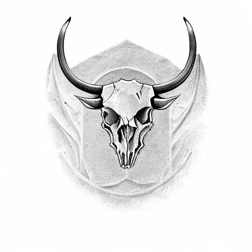 longhorn skull welding hood  tattoo design idea