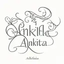 Ankita name tattoo design featuring elements tattoo design idea