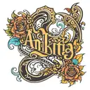 Ankita name tattoo design featuring elements tattoo design idea