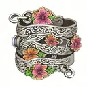 Epilepsy medical bracelet tattoo design idea