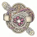 Epilepsy medical bracelet tattoo design idea