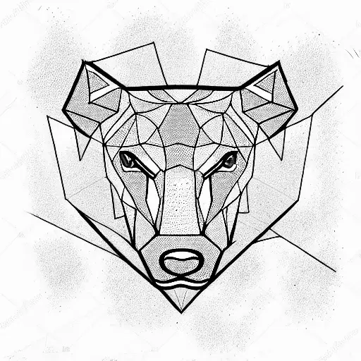 bulls and bear tattoo design idea