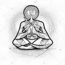 crypto monk tattoo design idea