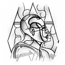 crypto monk tattoo design idea