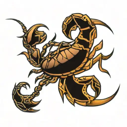 tribal style scorpion tattoo design idea