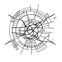 horizontal coordinates and vertical wheat tattoo design idea