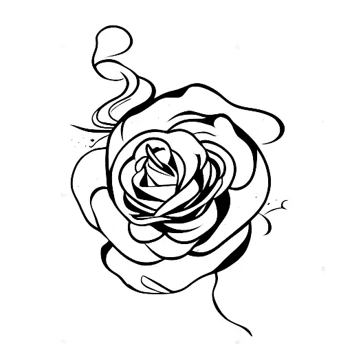 burning roses  tattoo design idea