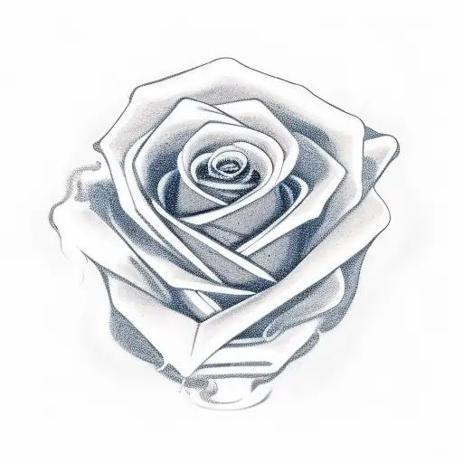 burning a rose with fire with smoke tattoo design idea