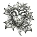 soft to be strong heart tattoo tattoo design idea