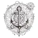 anchored In love tattoo design idea