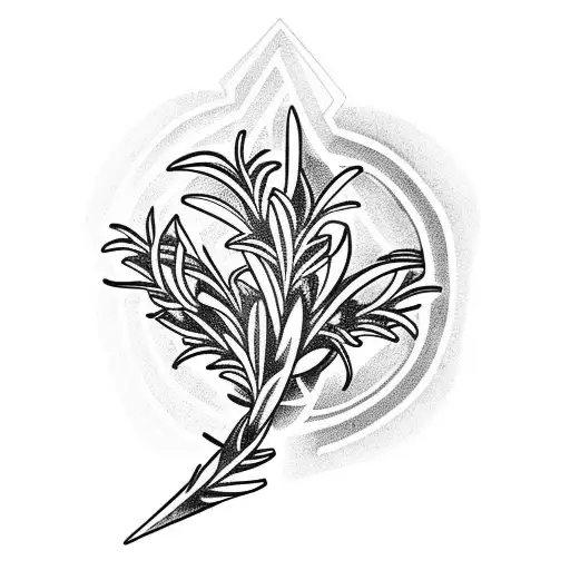 rosemary herb tattoo design idea