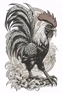 Philippine rooster fighting stance tattoo design idea