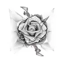 the word lust in scratchy letters tattoo design idea