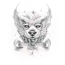 the word lust in scratchy letters tattoo design idea