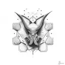 saxofon and clarinet  tattoo design idea