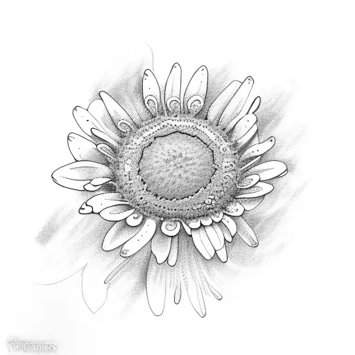 Daisy, lavender, pussy Willow tattoo design idea