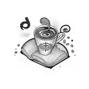 Incorporate elements of music, coffee, and books into a tattoo design tattoo design idea