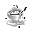 Incorporate elements of music, coffee, and books into a tattoo design tattoo design idea