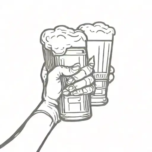 beer brothers holdin tattoo design idea