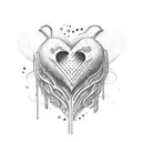 Crying Heart tattoo design idea