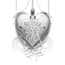 Crying Heart tattoo design idea