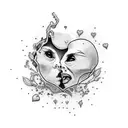 Crying Heart tattoo design idea