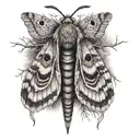 moth winter solstice  tattoo design idea