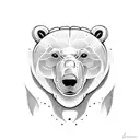 Polar bear with  two cubs tattoo design idea