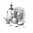 incudine e martello tattoo design idea