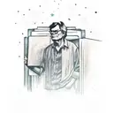 stephen king holding a book  tattoo design idea