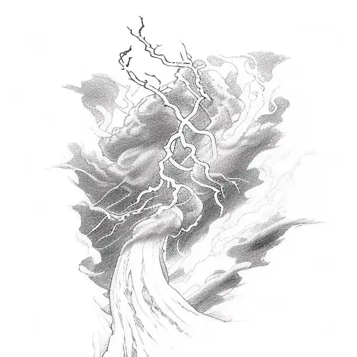 Design a tattoo featuring a powerful storm scene from the Stormlight Archive tattoo design idea