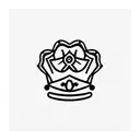 Crowned poker chip with roses background tattoo design idea