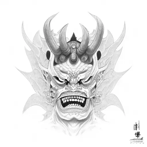 Mascara Oni tattoo design idea