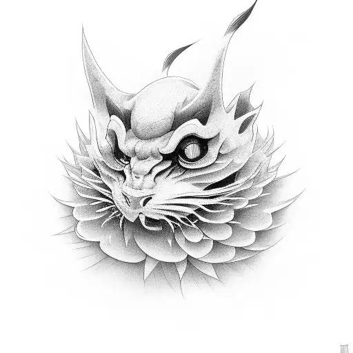 mascara general japones tattoo design idea