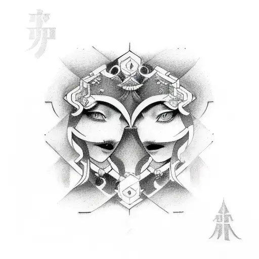 gemini tattoo and year 2005 tattoo design idea