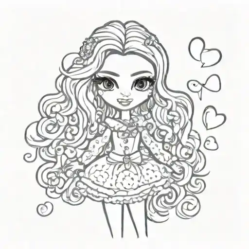 bratz doll tattoo design idea